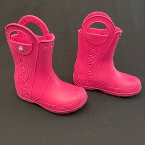 Crocs Kids Pink Rain Boots